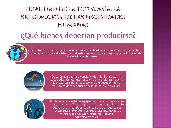 �¿Qué bienes deberían producirse? La satisfacción de las necesidades humanas como finalidad de la