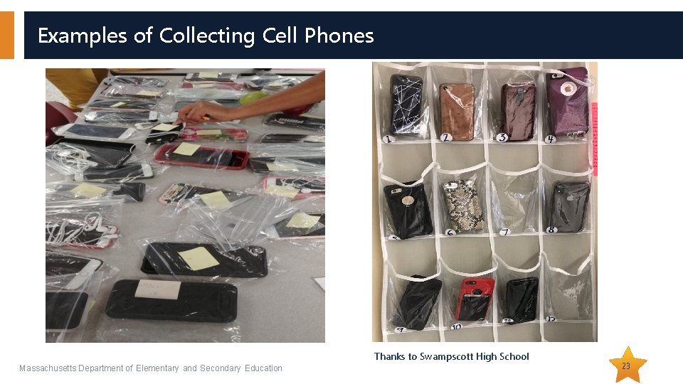 Examples of Collecting Cell Phones Thanks to Swampscott High School Massachusetts Department of Elementary Examples of Collecting Cell Phones Thanks to Swampscott High School Massachusetts Department of Elementary