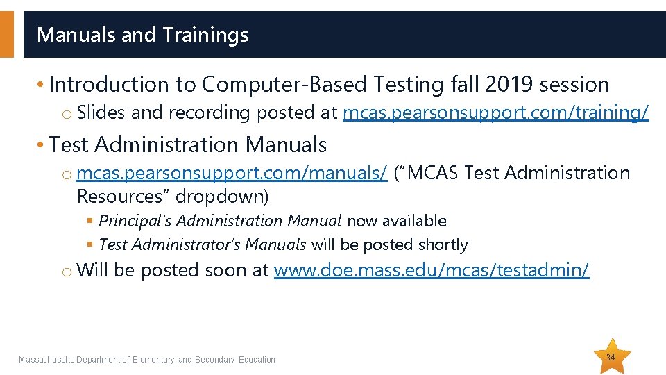 Manuals and Trainings • Introduction to Computer-Based Testing fall 2019 session o Slides and Manuals and Trainings • Introduction to Computer-Based Testing fall 2019 session o Slides and