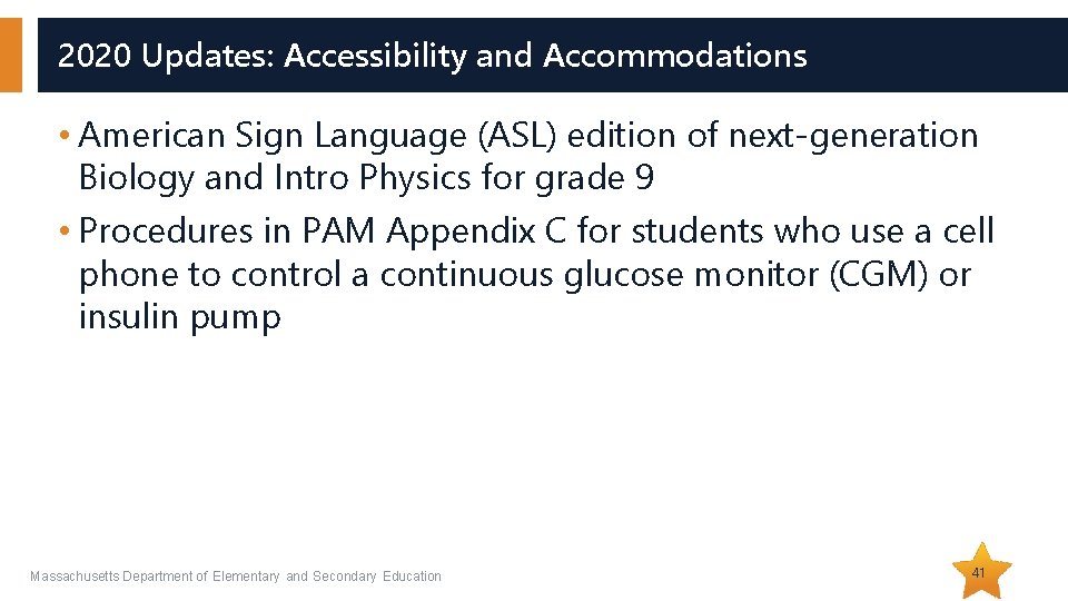 2020 Updates: Accessibility and Accommodations • American Sign Language (ASL) edition of next-generation Biology 2020 Updates: Accessibility and Accommodations • American Sign Language (ASL) edition of next-generation Biology