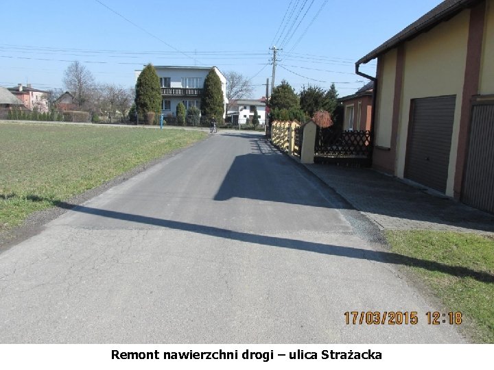 Remont nawierzchni drogi – ulica Strażacka 