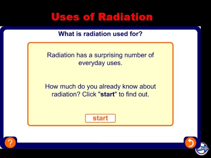 Uses of Radiation 