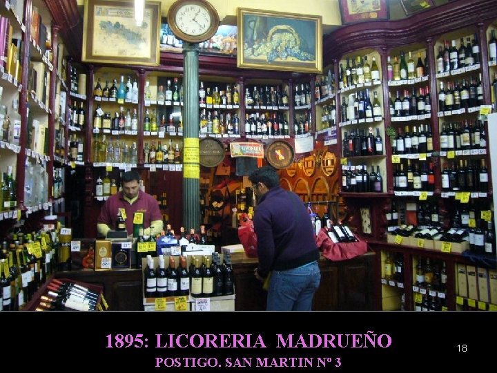 1895: LICORERIA MADRUEÑO POSTIGO. SAN MARTIN Nº 3 18 