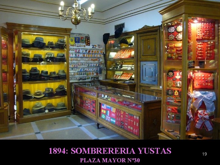 1894: SOMBRERERIA YUSTAS PLAZA MAYOR Nº 30 19 