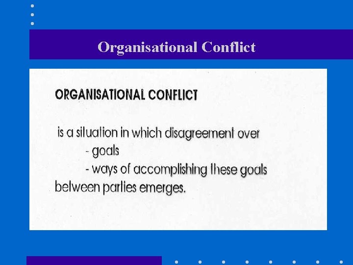 Organisational Conflict 