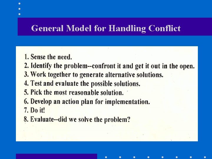 General Model for Handling Conflict 