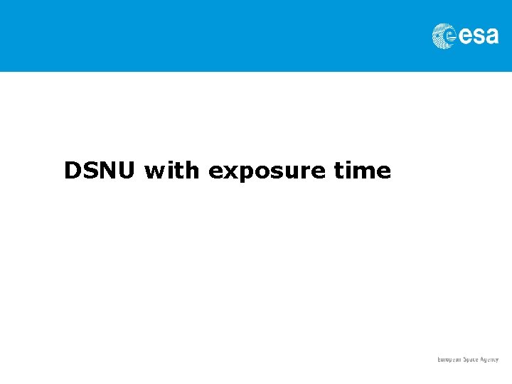 DSNU with exposure time DSNU with exposure time