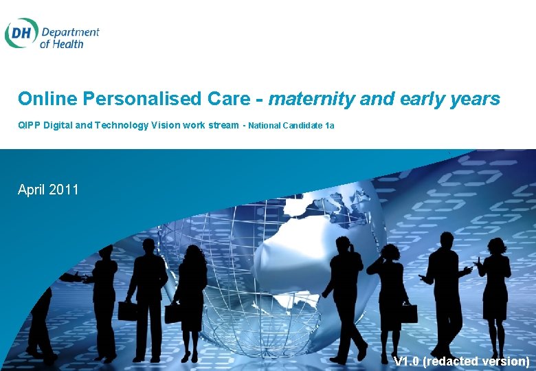 Online Personalised Care - maternity and early years QIPP Digital and Technology Vision work