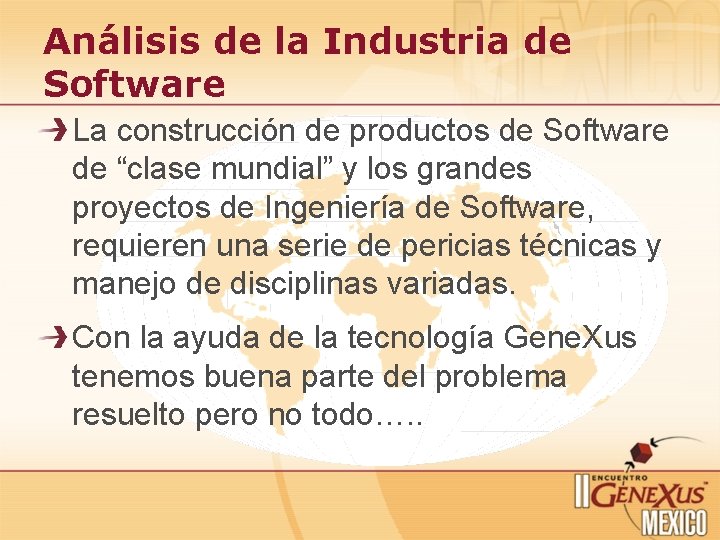 Análisis de la Industria de Software La construcción de productos de Software de “clase