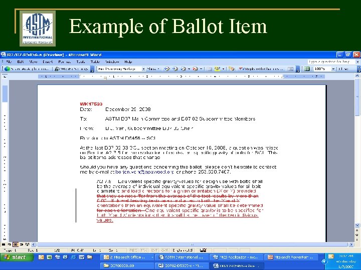 Example of Ballot Item 