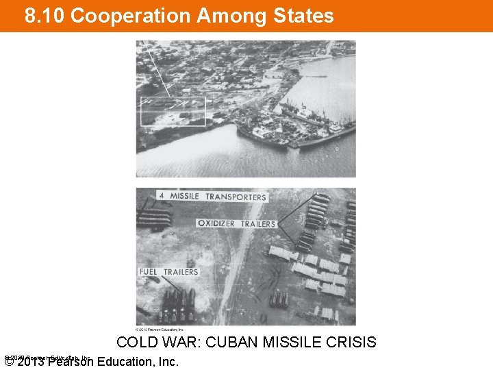 8. 10 Cooperation Among States COLD WAR: CUBAN MISSILE CRISIS © 2013 Pearson Education,