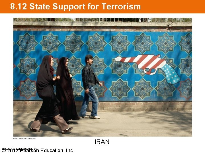 8. 12 State Support for Terrorism IRAN © 2013 Pearson Education, Inc. 