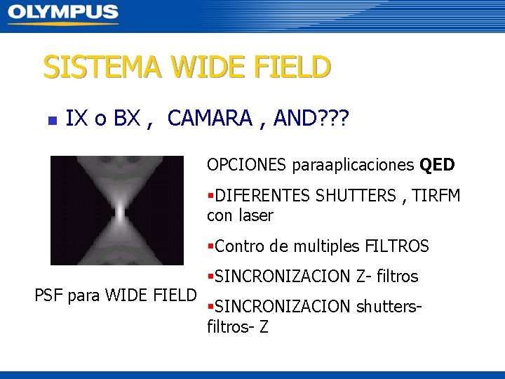 SISTEMA WIDE FIELD n IX o BX , CAMARA , AND? ? ? OPCIONES