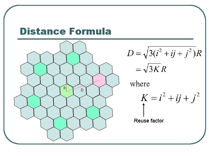 Distance Formula R D where Reuse factor 