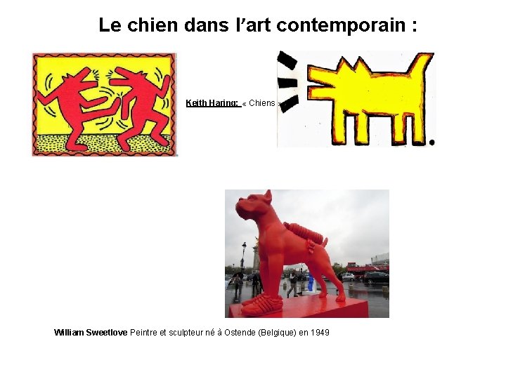 Le chien dans l’art contemporain : Keith Haring: « Chiens » William Sweetlove Peintre