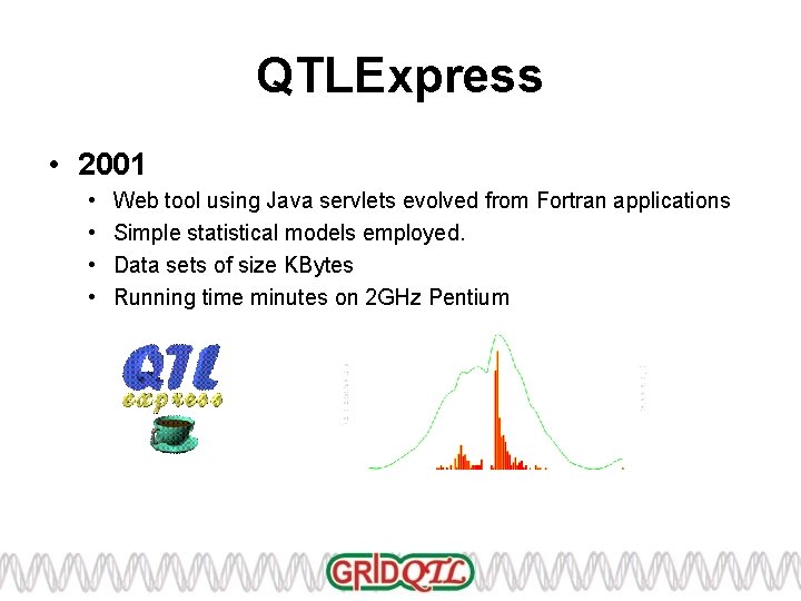 QTLExpress • 2001 • • Web tool using Java servlets evolved from Fortran applications