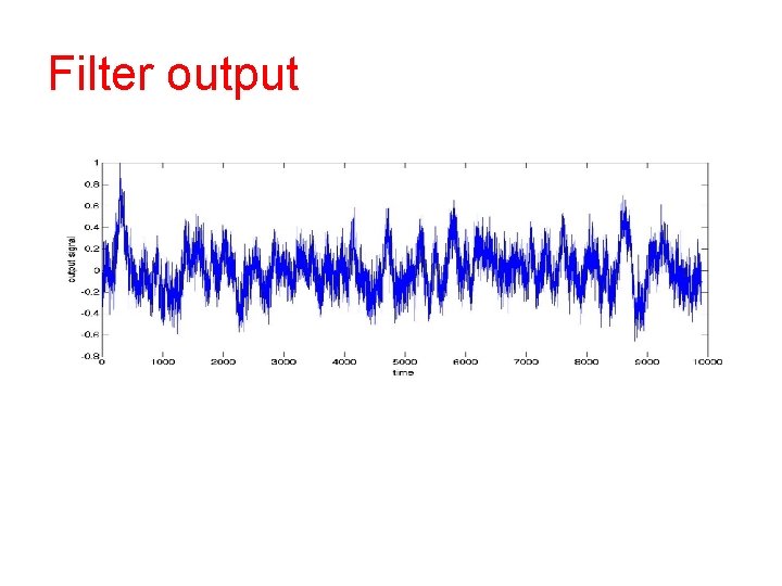 Filter output 