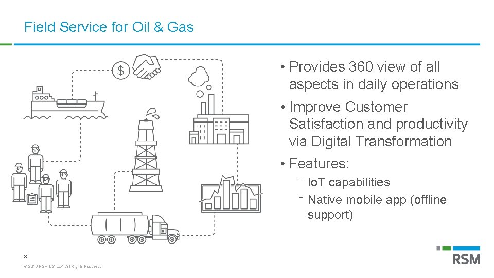 Field Service for Oil & Gas • Provides 360 view of all aspects in