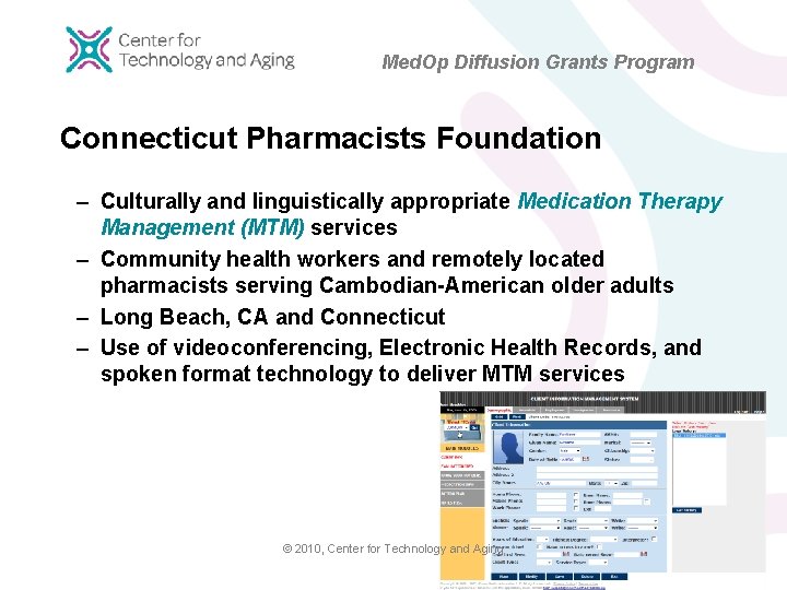Med. Op Diffusion Grants Program Connecticut Pharmacists Foundation – Culturally and linguistically appropriate Medication