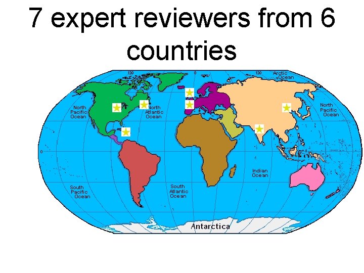 7 expert reviewers from 6 countries 