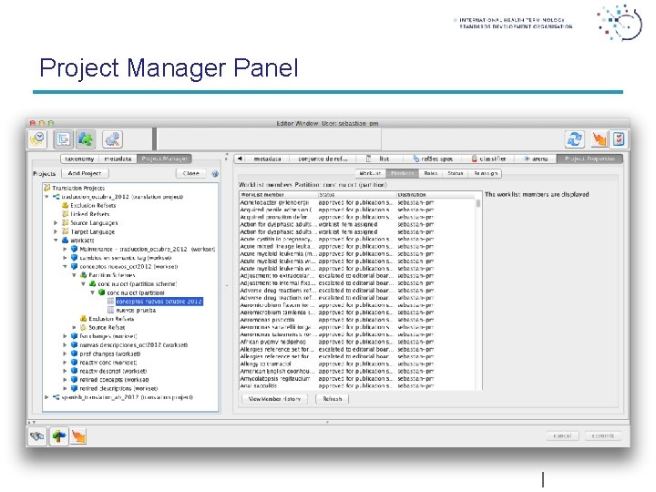 Project Manager Panel 