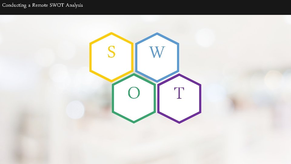 Conducting a Remote SWOT Analysis S W O T 