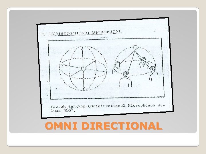 OMNI DIRECTIONAL OMNI DIRECTIONAL