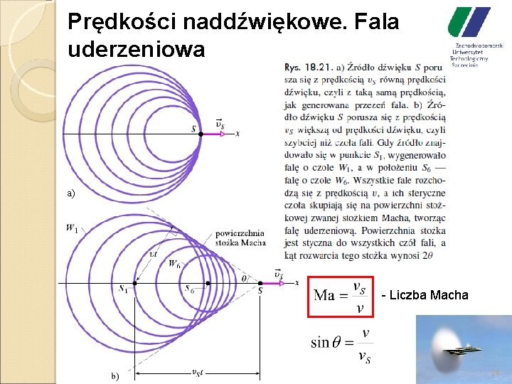 Prędkości naddźwiękowe. Fala uderzeniowa a) - Liczba Macha 24 