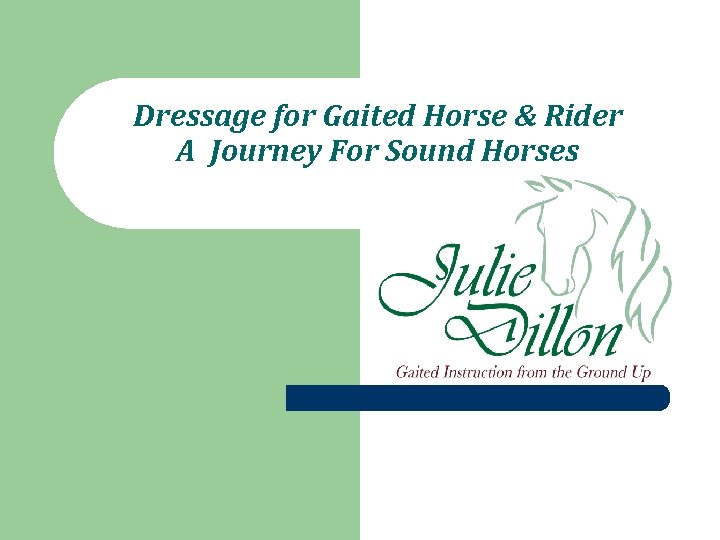 Dressage for Gaited Horse & Rider A Journey For Sound Horses 