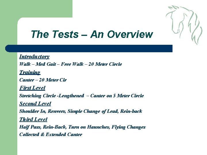 The Tests – An Overview Introductory Walk – Med Gait – Free Walk –