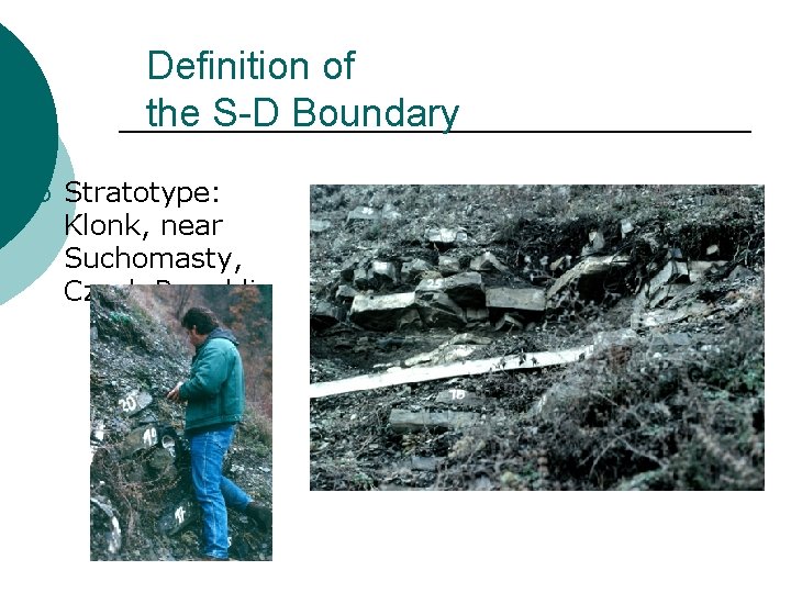 Definition of the S-D Boundary ¡ Stratotype: Klonk, near Suchomasty, Czech Republic 