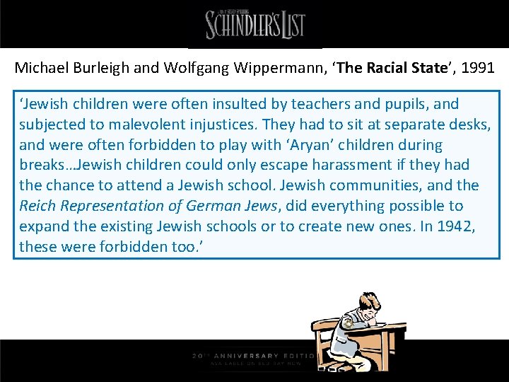 Michael Burleigh and Wolfgang Wippermann, ‘The Racial State’, 1991 ‘Jewish children were often insulted