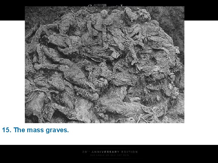 15. The mass graves. 