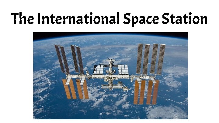 The International Space Station 