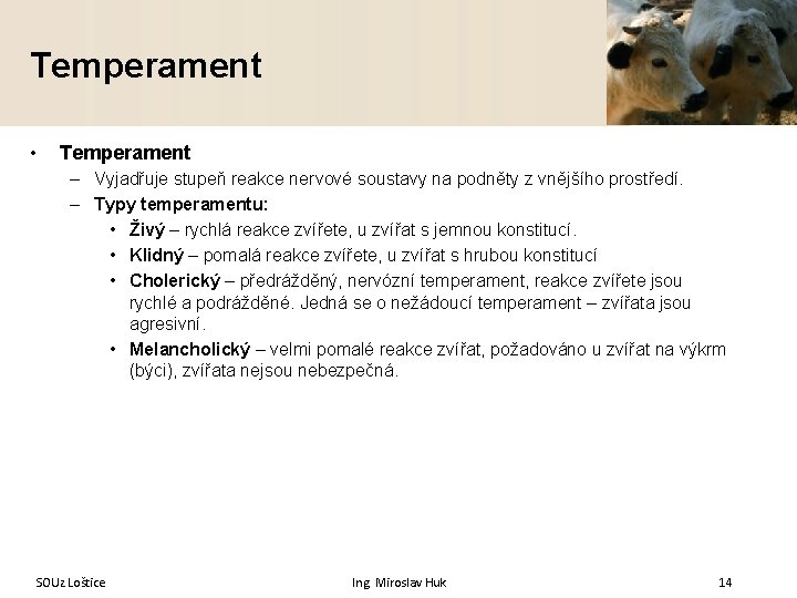 Temperament • Temperament – Vyjadřuje stupeň reakce nervové soustavy na podněty z vnějšího prostředí.