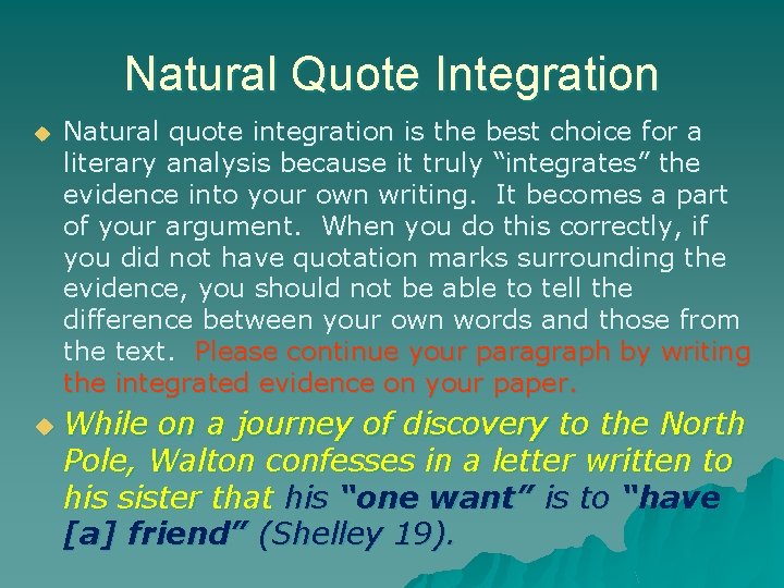 Natural Quote Integration u u Natural quote integration is the best choice for a