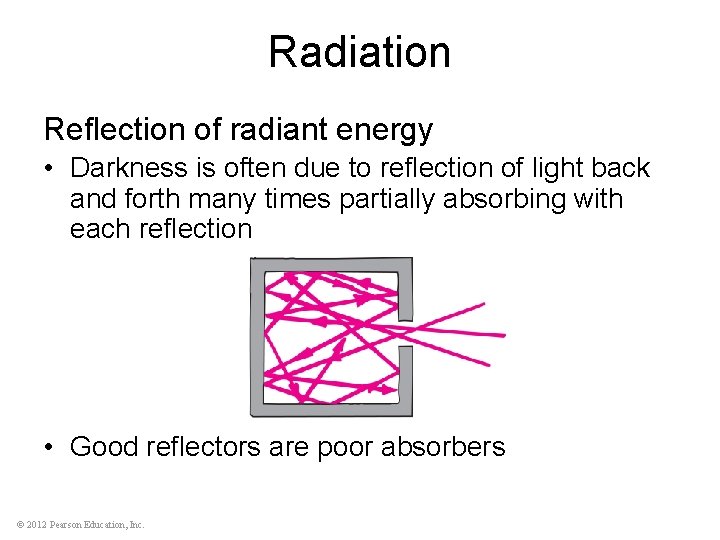 Radiation Reflection of radiant energy • Darkness is often due to reflection of light