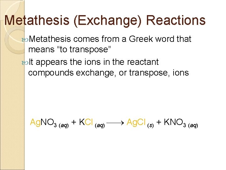 Types of Reactions Regular Chemistry AP Chemistry Synthesis