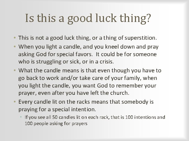 Is this a good luck thing? • This is not a good luck thing,