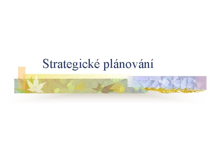 Strategické plánování 