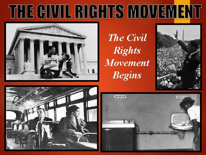 THE CIVIL RIGHTS MOVEMENT The Civil Rights Movement Begins 