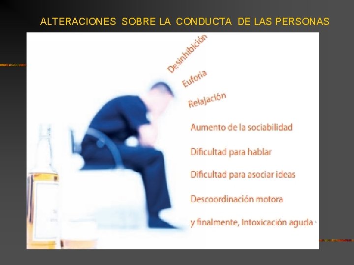 ALTERACIONES SOBRE LA CONDUCTA DE LAS PERSONAS 