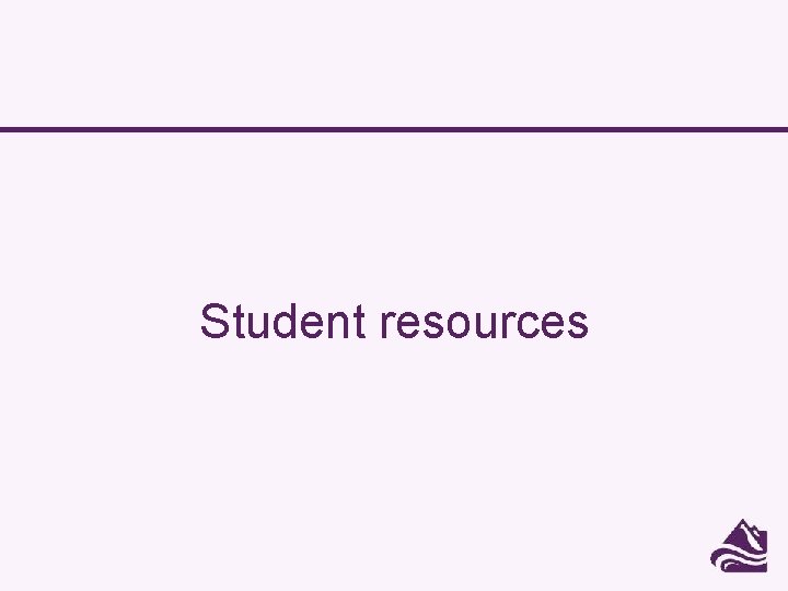 Student resources 