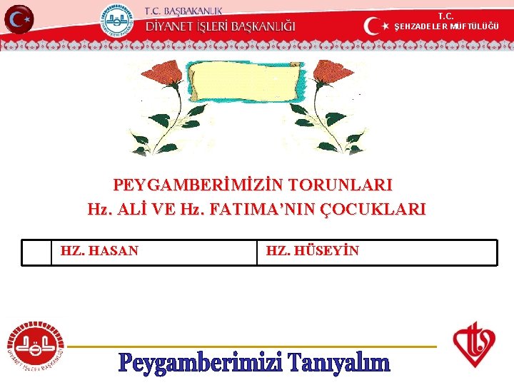 T. C. ŞEHZADELER MÜFTÜLÜĞÜ KÖYCEĞİZ MÜFTÜLÜĞÜ PEYGAMBERİMİZİN TORUNLARI Hz. ALİ VE Hz. FATIMA’NIN ÇOCUKLARI