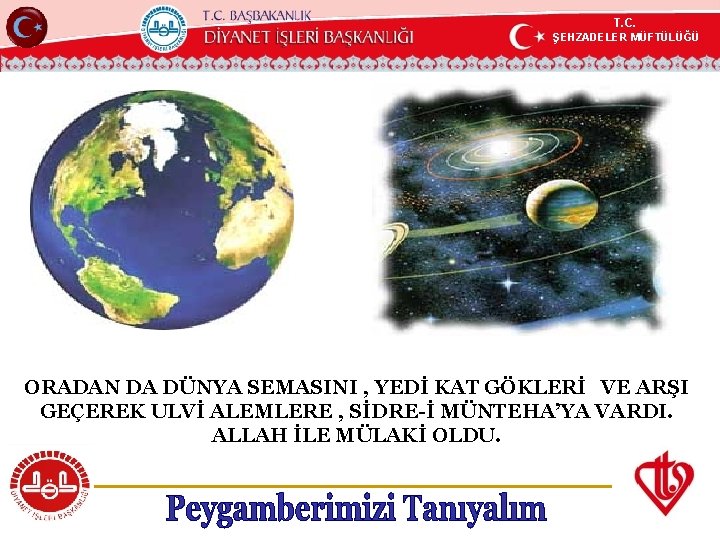 T. C. ŞEHZADELER MÜFTÜLÜĞÜ KÖYCEĞİZ MÜFTÜLÜĞÜ ORADAN DA DÜNYA SEMASINI , YEDİ KAT GÖKLERİ