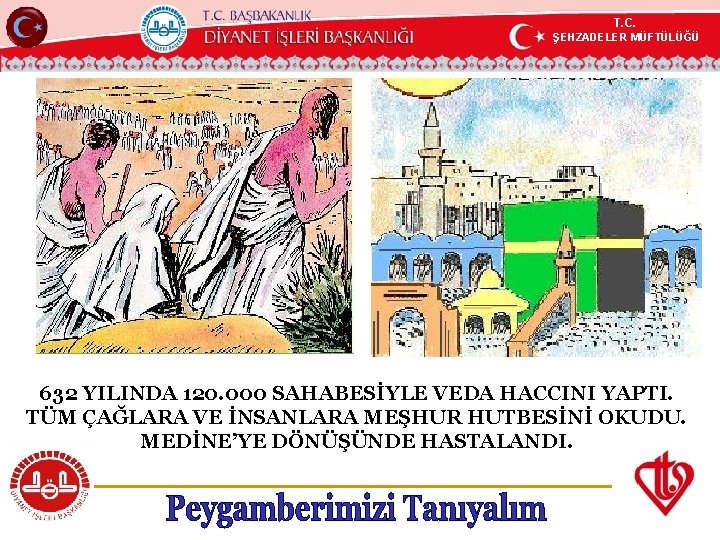 T. C. ŞEHZADELER MÜFTÜLÜĞÜ KÖYCEĞİZ MÜFTÜLÜĞÜ 632 YILINDA 120. 000 SAHABESİYLE VEDA HACCINI YAPTI.