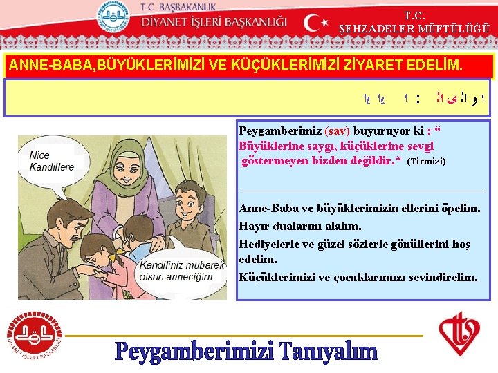 T. C. ŞEHZADELER MÜFTÜLÜĞÜ KÖYCEĞİZ MÜFTÜLÜĞÜ ANNE-BABA, BÜYÜKLERİMİZİ VE KÜÇÜKLERİMİZİ ZİYARET EDELİM. ﻳﺍ ﻳﺍ