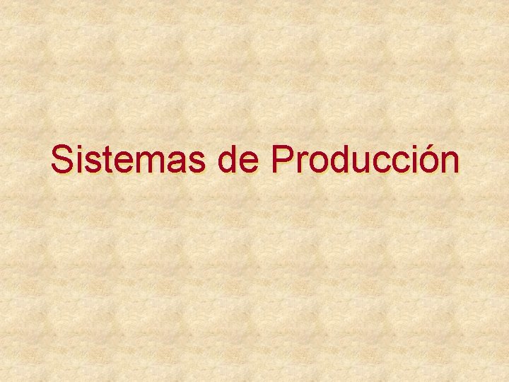 Sistemas de Producción 