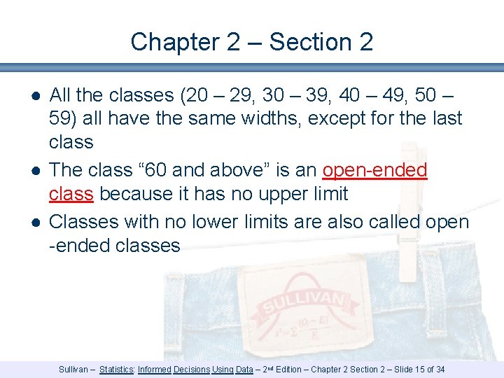 Chapter 2 – Section 2 ● All the classes (20 – 29, 30 – Chapter 2 – Section 2 ● All the classes (20 – 29, 30 –