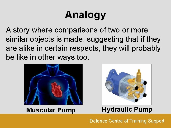 Analogy A story where comparisons of two or more similar objects is made, suggesting